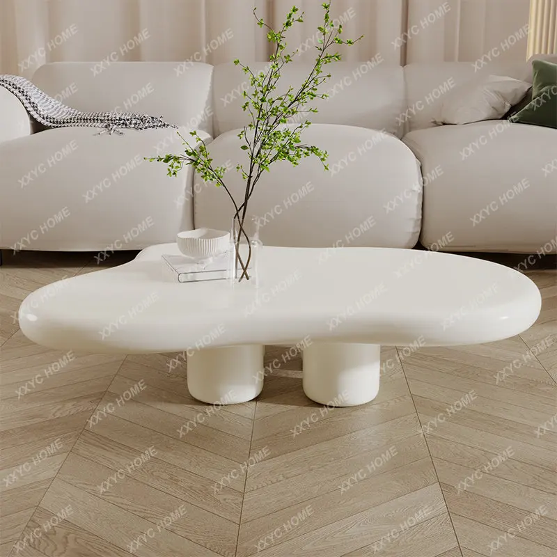 

Cream Wind Cloud Tea Table Living Room Home Small Apartment Table Simple and Irregular Silent Wind Tea Table Light Luxury