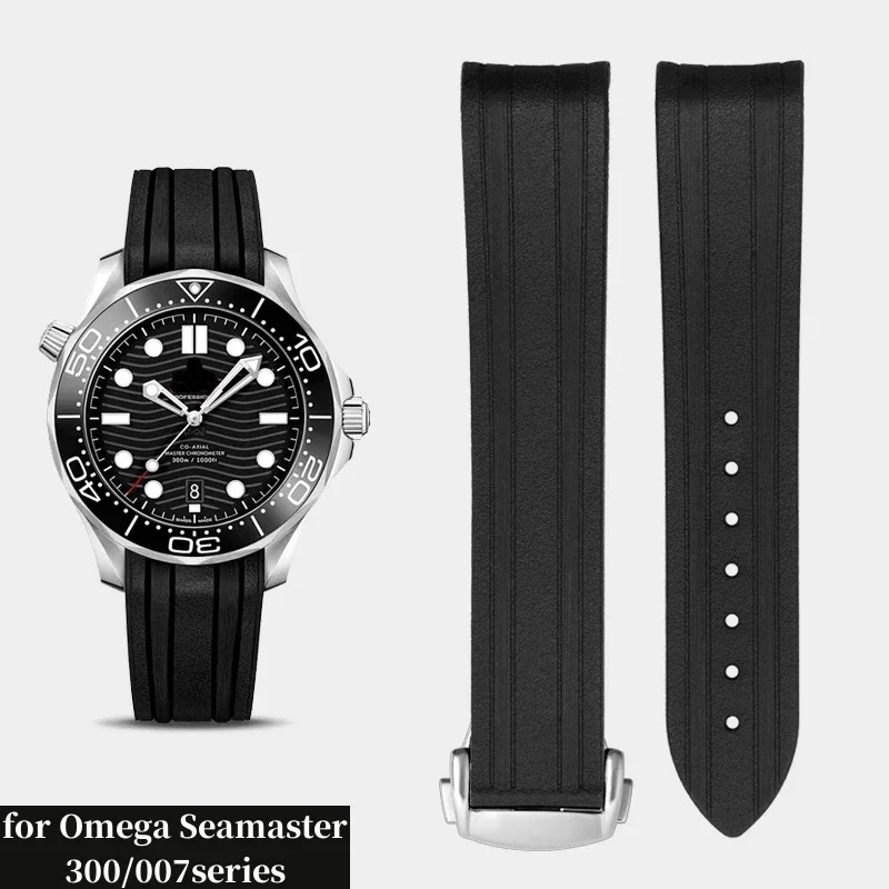 

Ремешок резиновый для часов Seamaster 300, AT150, Speedmaster 007, 20 мм