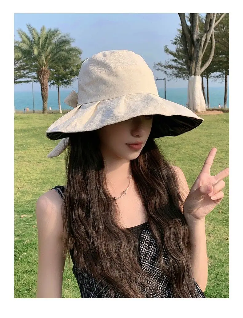 Vacation Mountaineering Sun Protection Cap Female Bow UPF50+