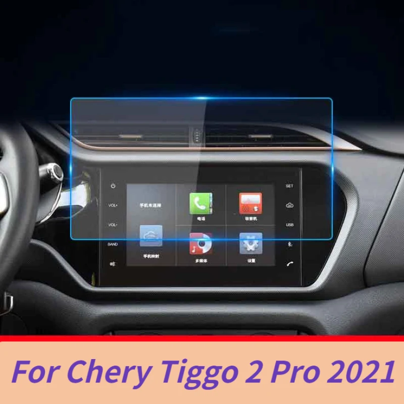 

Auto Interior Accessories For Chery Tiggo 2 Pro 2021 Car Radio GPS Navigation Tempered Glass Screen Protector Film