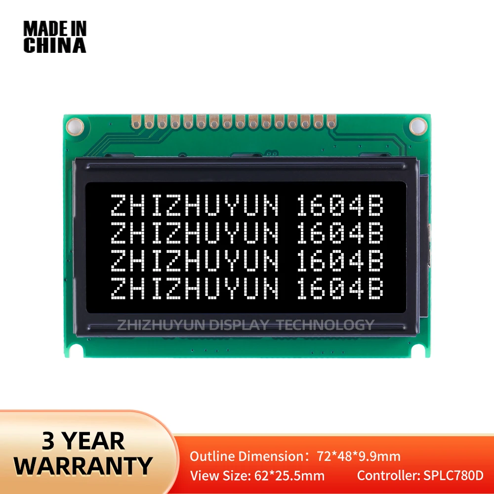 1604B-2 Schermo A Caratteri A 4 Linee Btn Pellicola Nera Modulo Display Lcm Matrice Di Punti Modulo Lcd Multilingue Fornitura Stabile Di Merci