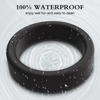 New Cock Ring Silicone Penis Ring Male Delay Ejaculation Lasting Scrotum Lock Ring Sex Toys for Men Adult Erection Sex Product 5