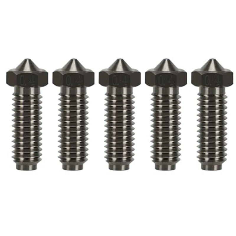 

Stainless Steel Nozzels Kit 0.4MM Thread Hardened Nozzles High Temperature Pointed Wear Resistant Nozzle Set Kit