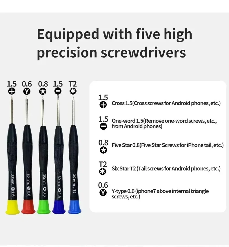 Phone Repair Tools 22 In 1 Precision Screwdriver Maintenance Kit for Mobile Phone Pad PC