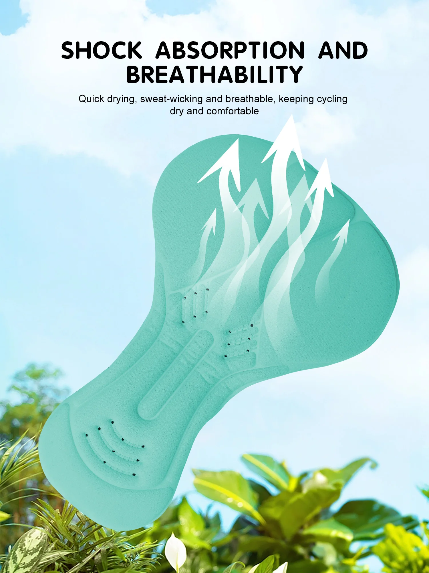 Ladies' Cycling Shorts Breathable Sports Shorts Built-in High-Elasticity Sponge Cushion Pad Suitable For Outdoor Sports