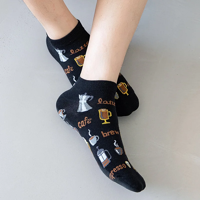Men's Novelty High-Quality Geometric Fruit and Sushi Patterned Fashion Socks