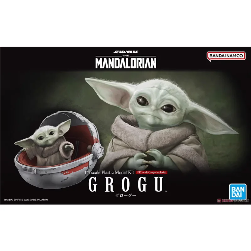 

BANDAI Original Star Wars The Mandalorian 1/4 Scale Plastic Model Yoda Baby Grogu Action Figures Assemble Collection Gift Toys