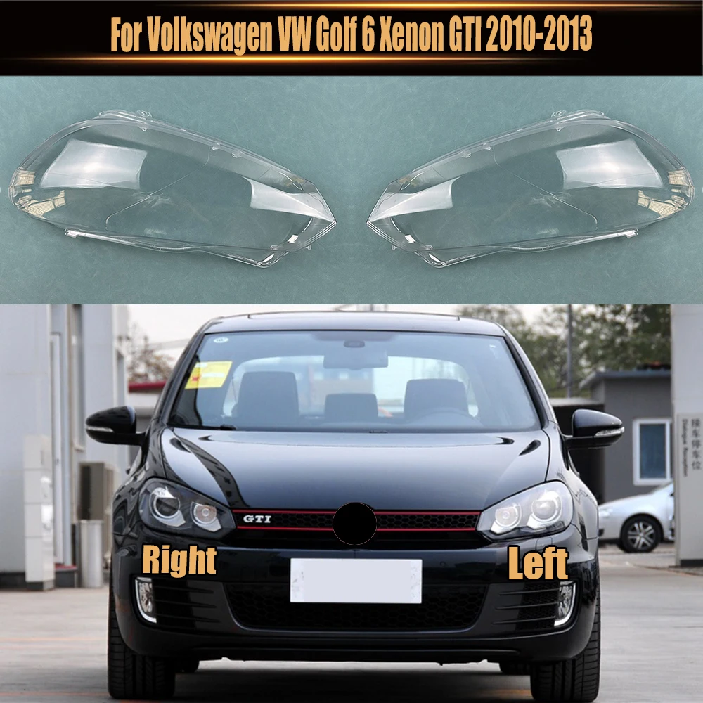 For Volkswagen VW Golf 6 Xenon GTI 2010-2013 Car Accessories Headlamp Cove  Headlight Shell Transparent Lampshade Lens Plexiglass - AliExpress