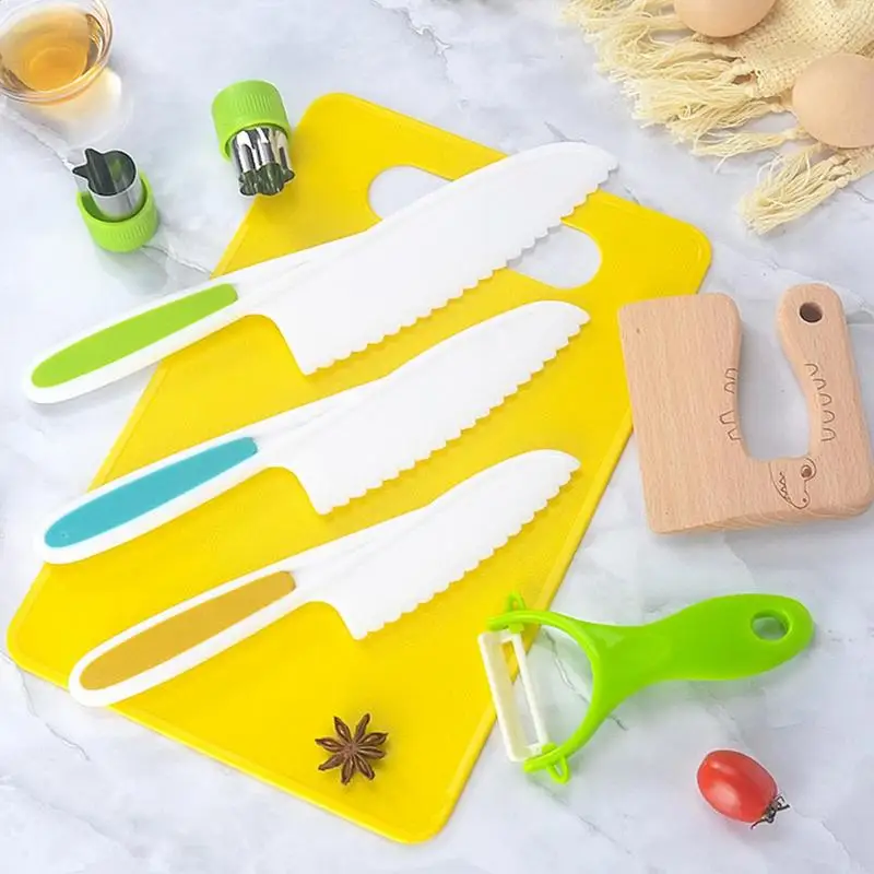 Toddler Kitchen Set Montessori Kitchen Tools for Kids Cooking Set Toddler Accessories Real-Toddler Safe Knives