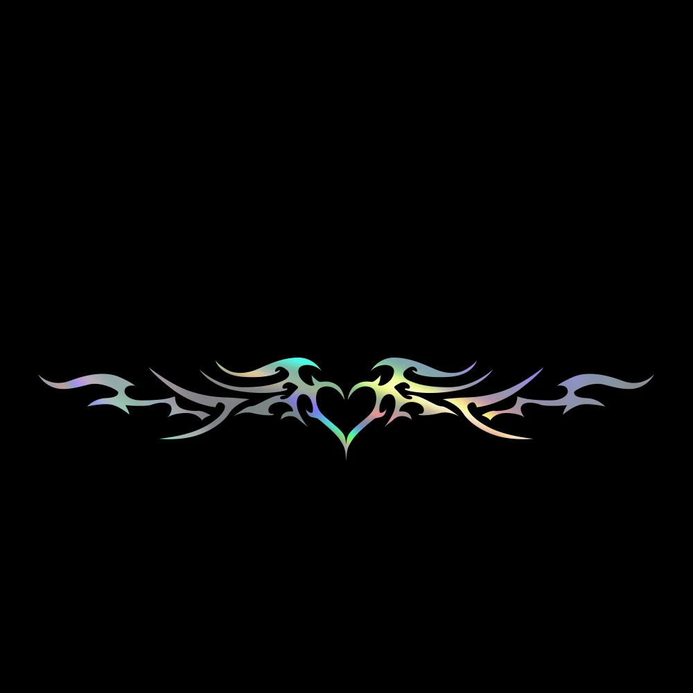 Fire Heart Wings Vinyl Car Decor Stickers - Stylish Auto Bumper and Window Decals