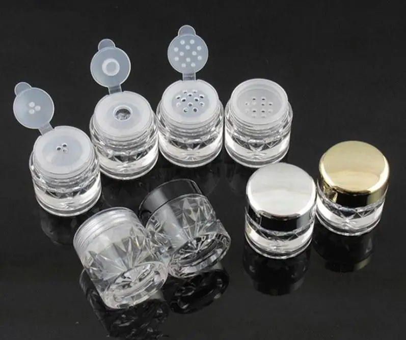 

3ml Clear Sample Make up Plastic Jar Travel powder case Cosmetic Mini Cream Powder Containers SN786