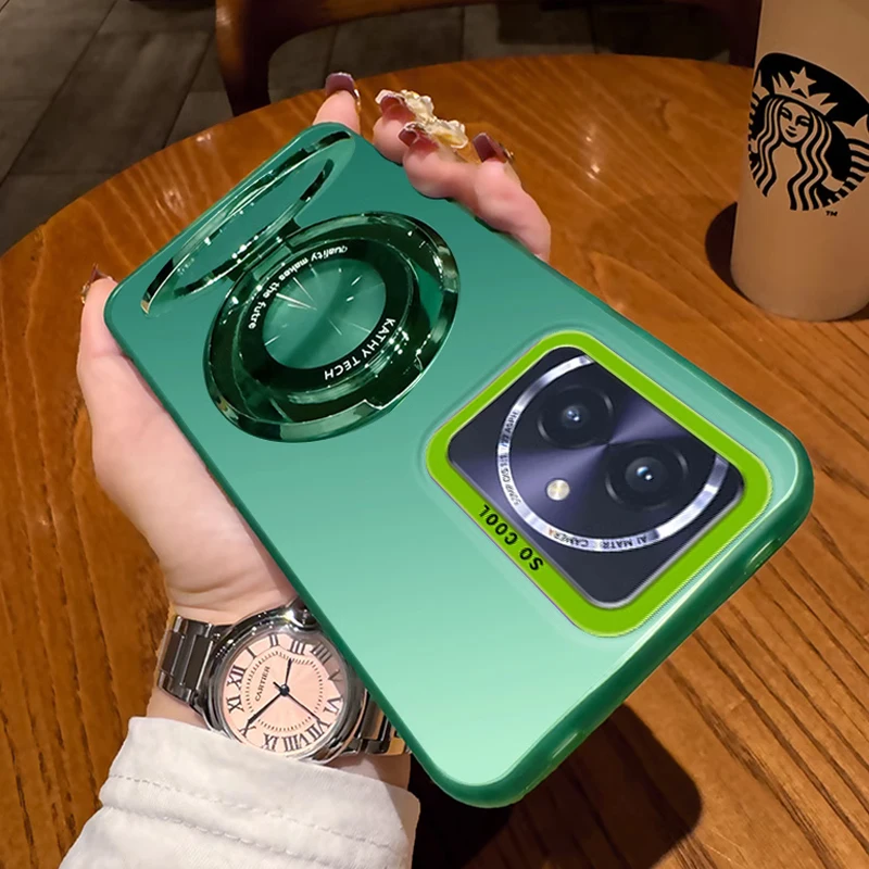 Laser Matte Hard Ring Magnetic Bracket Stand Cover Case