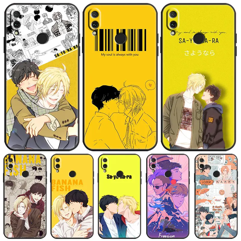 Custodia Anime Banana Fish Per Honor X6 4G X7 4G X8 X9 4G 5G Huawei Y9 Y7 Y5 Y6 Y7 Y8 A S P Prime 2018 2019 2020 Cover Morbida Nera