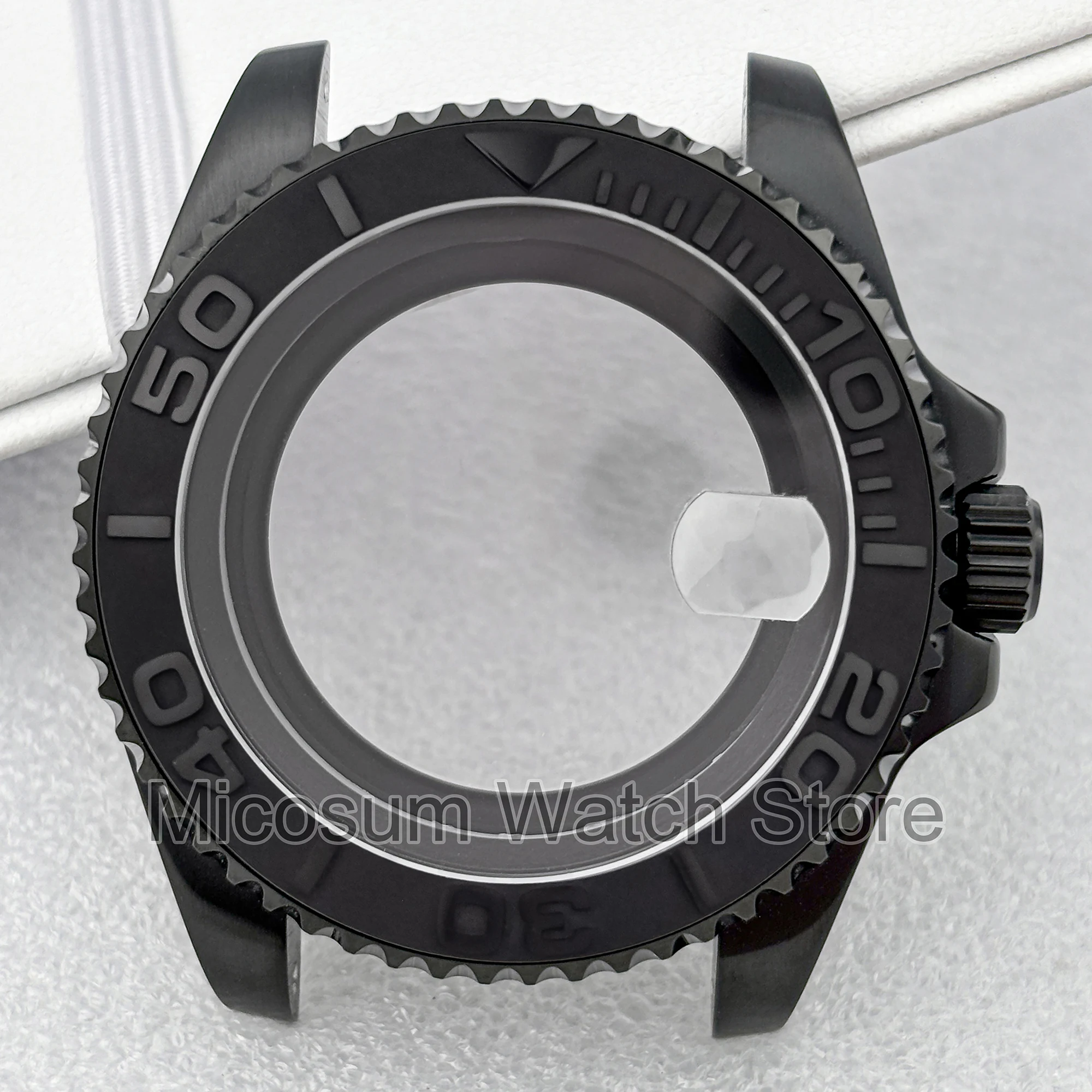 Cassa Orologio 40mm Girevole Lunetta Anello In Acciaio Inox Vetro Zaffiro Per NH - Foto 4