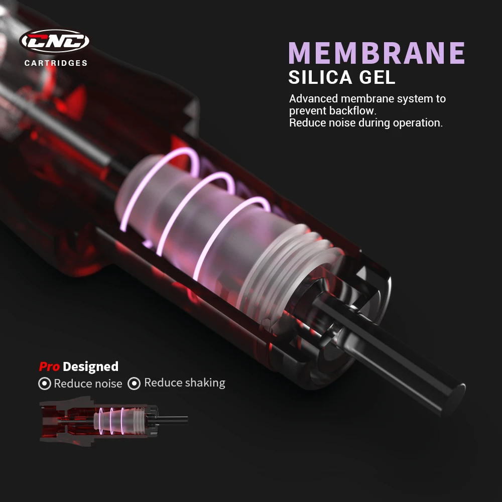CNC Tattoo Needles Cartridge Disposable Sterilized Safety Needle RS/RL/RM/M1 With Membrane For Tattoo Rotary Machines 20Pcs/Box 5