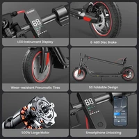 Trottinette électrique iScooter i9M 500W pour adultes, 36V 7.5Ah, vitesse maximale 35 km/h, application compatible, autonomie 30 km, trottinette urbaine 4