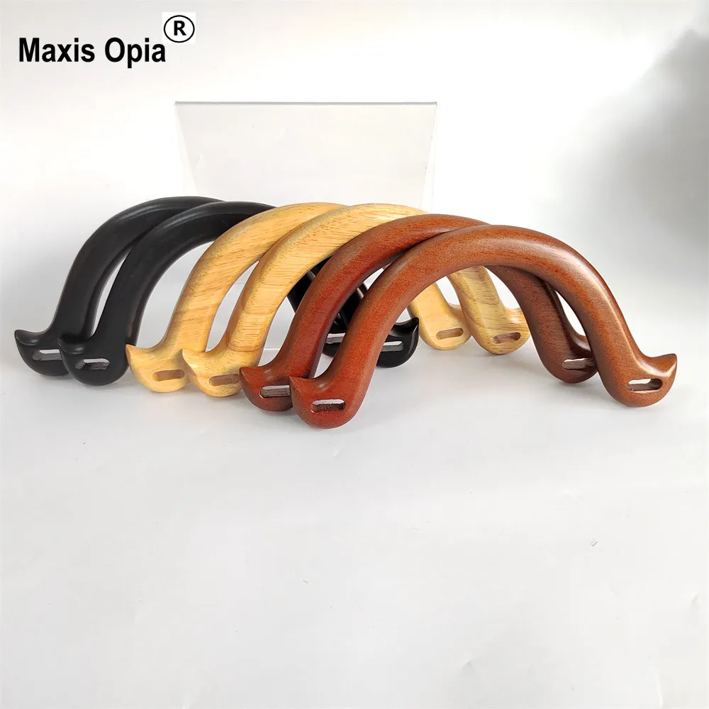 

W-образные Твердые гладкие деревянные ручки ручной работы, деревянные ручки для сумок, аксессуары для сумок, деревянные ручки Obag, Экологичная рама для сумок