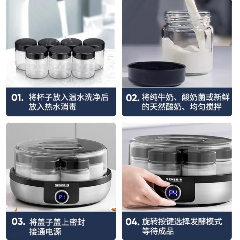 Home microcomputer yogurt machine glass cup multi-function natto machine fermentation