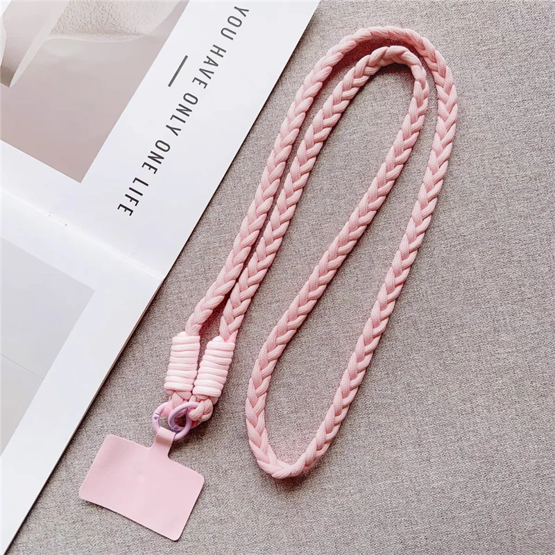 Women's Crossbody Braided Phone Lanyard with Camera Strap & Travel Chain