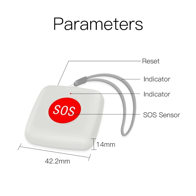TUYA ZigBee SOS Button Sensor Alarm Elderly Alarm Waterproof Emergency Panic Button Tuya Smart Life App Remote Control