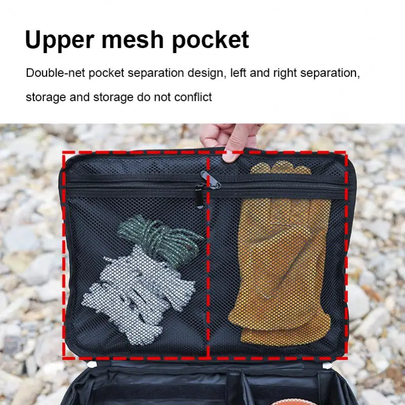 

Portable Travel Tableware Organizer Built-in Compartment For Outdoor Picnic Travel Camping Equipment Storage Bag