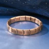 FTCY 9 mm Wide Stainless Steel Bracelets for Women Simple Trendy Style Daily Wear Silvery Charm Removable Bracelet Unisex 5