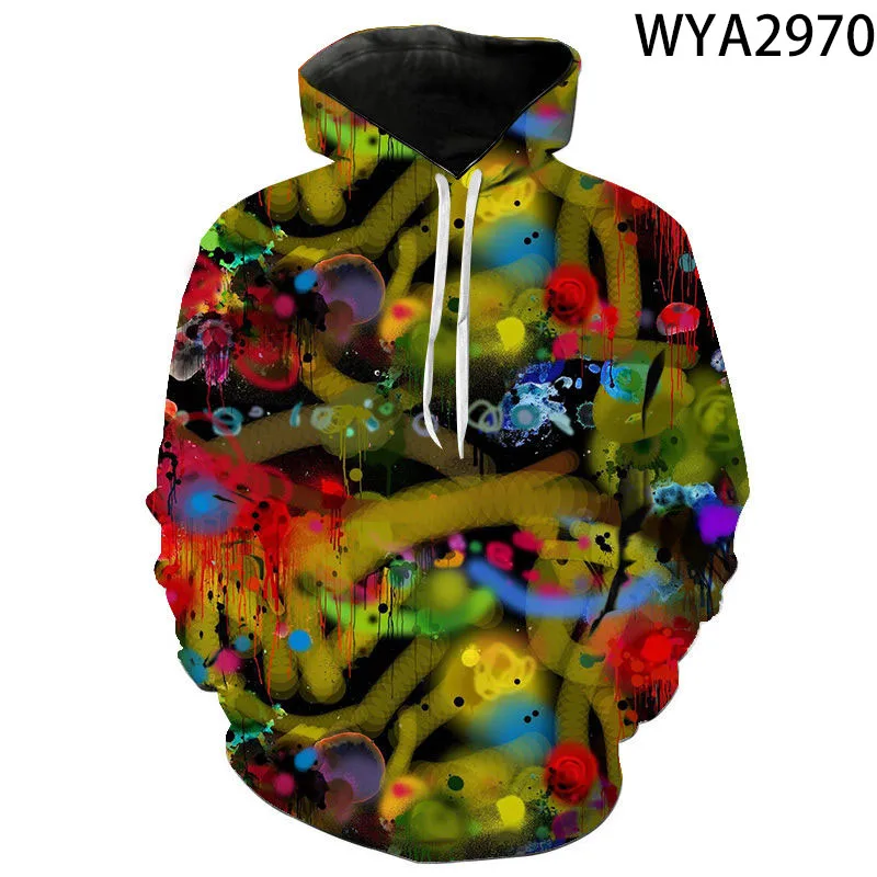 Rainbow doodle Fashion street hipster men clothing 3D printing European