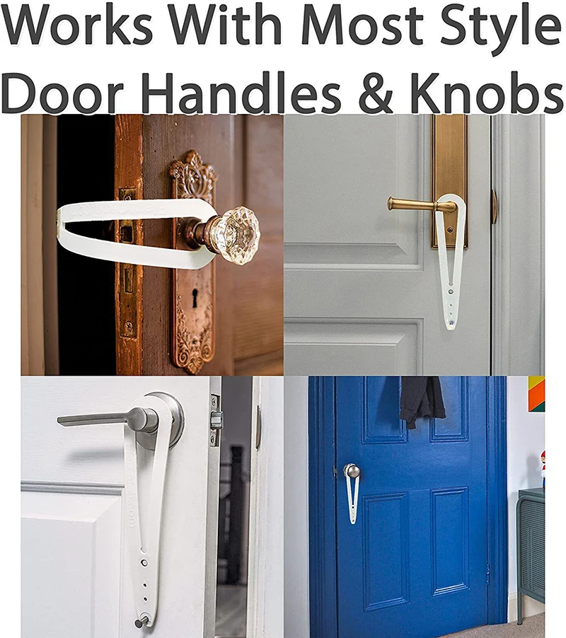 Pet Cat Door Holder Latch Prevents Dogs from Entering Adjustable Elastic Plastic Gate Lock Durable Doorknob Frame Fixing Holders
