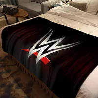 W-WWE World Wrestling LOGO TV GAME Blanket Children's Blanket High Quality Flannel Blankets Soft Comfortable Home Travel Blanket 1