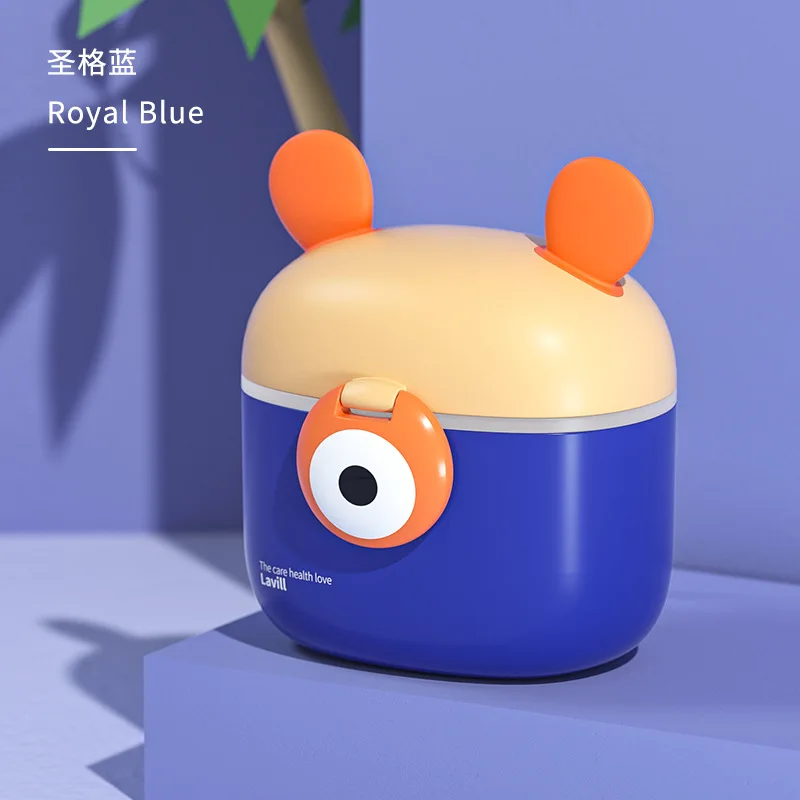 Portable Milk Powder Box Cow Milk Powder Dispenser Food Preservation Box with Spoon Compartment for Visiting Picnic Outing