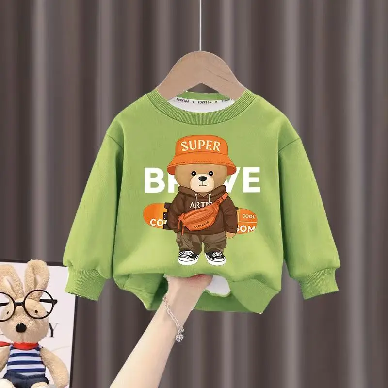 Kids Bear Print Tracksuit –2-Piece Outfit 3