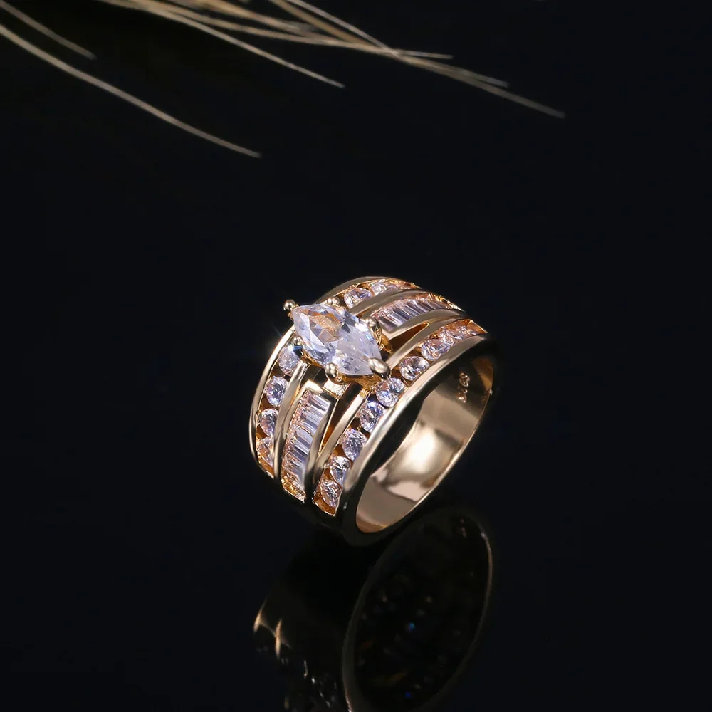 18K Multi Gold Ring for Women Natural 1 Carat Diamond with Diamond Jewelry Anillos De Bizuteria Anillos Mujer Gemstone Rings Box gold rings gemstone ring