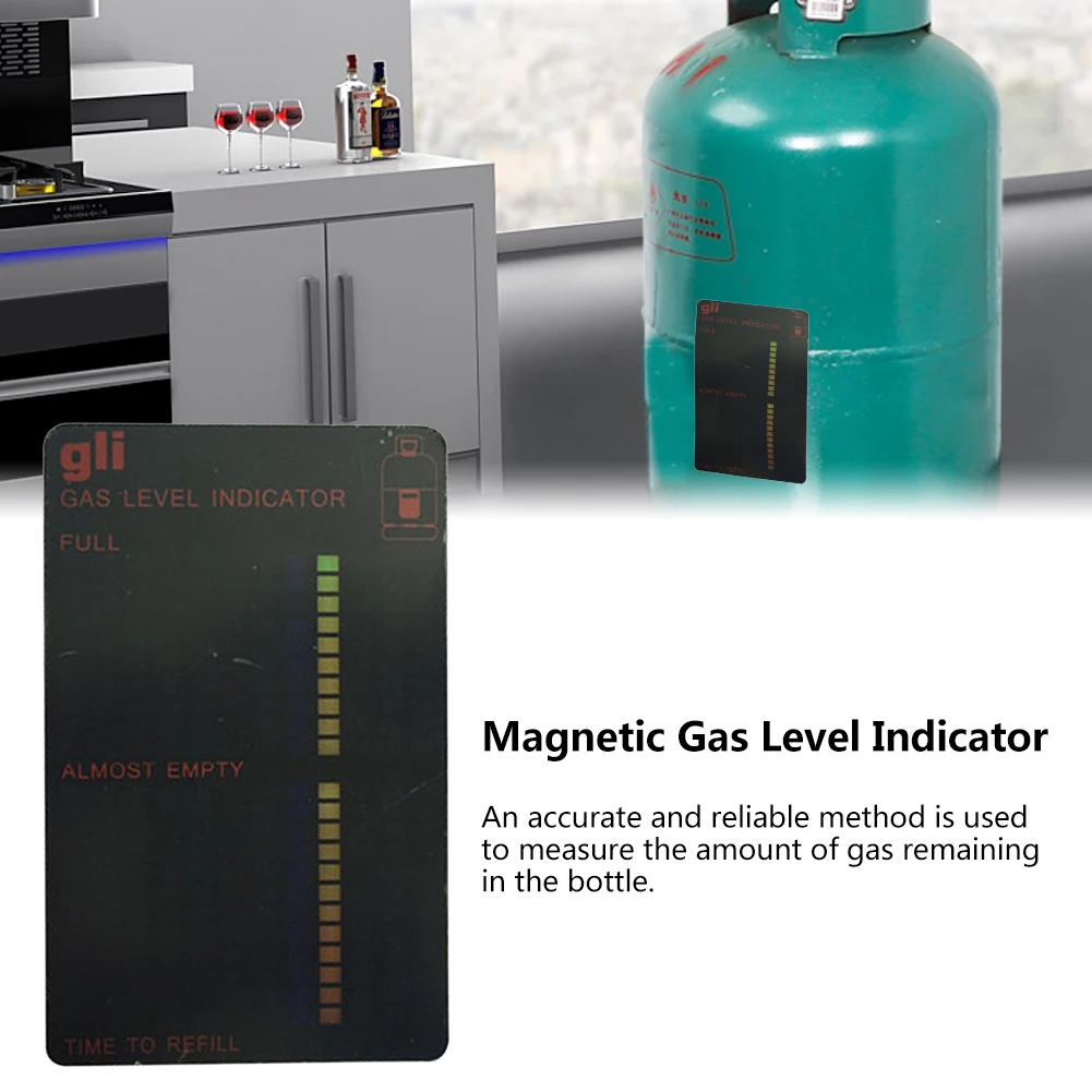 Propane LPG Fuel Gas Tank Level Indicator Magnetic Gauge Caravan Bottle Temperature Measuring Stick Gases Measuring Devic gas tank level indicator