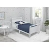 Children Beds, Bed Features Two Attached Guardrails To Keep Your Child Safe, Wood Toddler Bed Sleigh, Crib, White 1