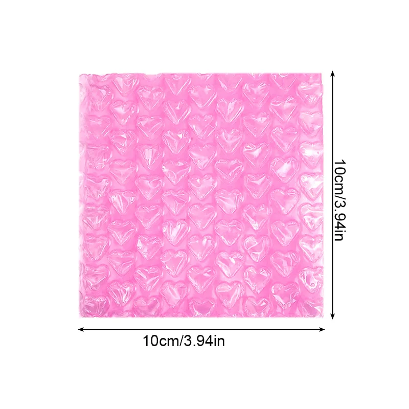 10pcs Heart Detail Bubble Wrap, Baby Pink PE Gift Packaging Bag, For Gift  Storage