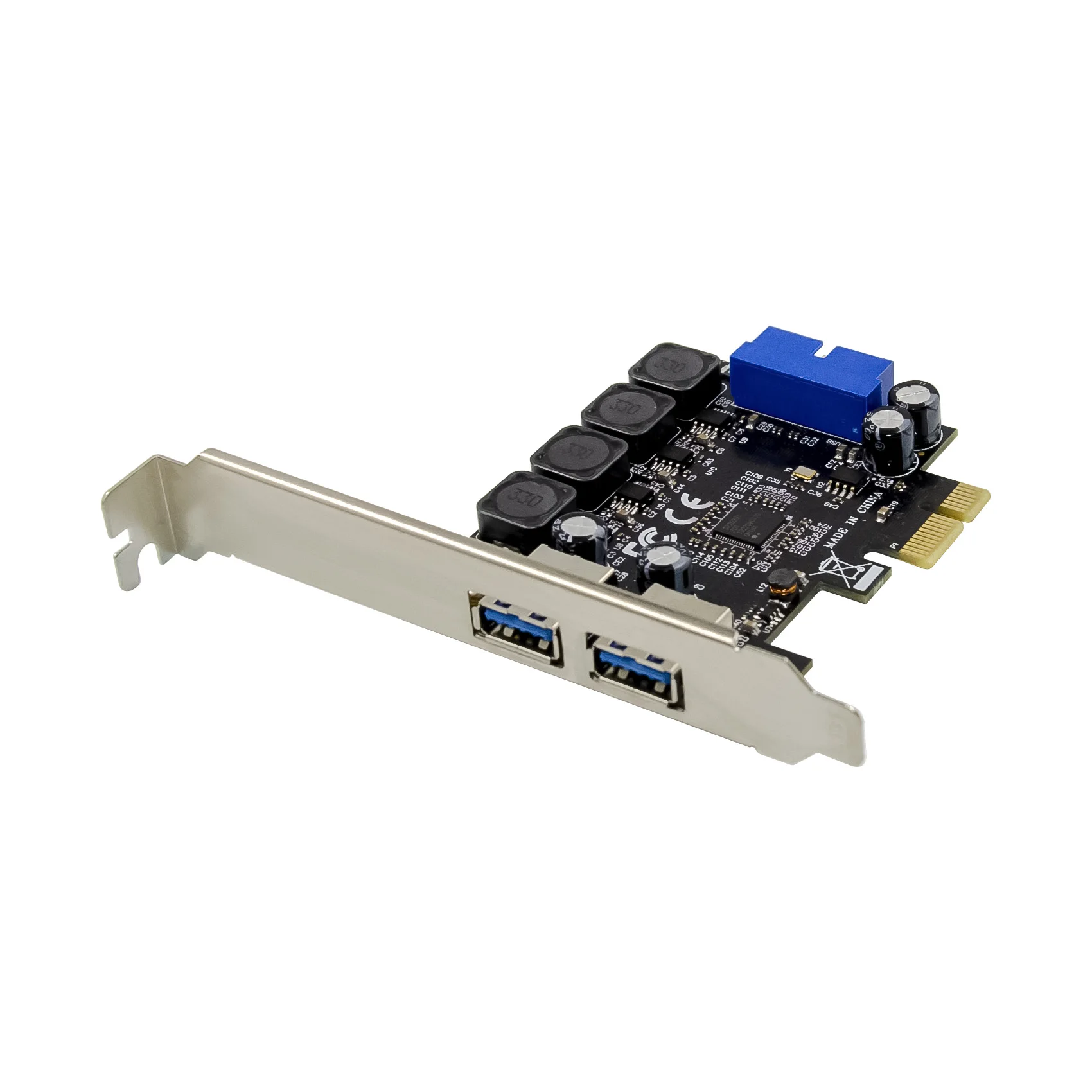 

USB 3.0 PCI-E Expansion Card Adapter 2 Port USB3.0 Hub Internal 19pin 19 pin Header USB 3 to PCIE PCI Express 20PIN Adapter Card