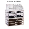 Acrylic Transparent Makeup Drawer Organizer Desktop Cosmetic Storage Box Lipstick Jewelry Make Up Brush Holder Storage Cases 6