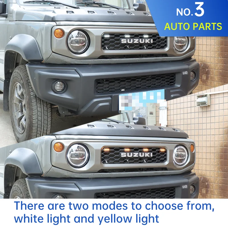 スズキ用装飾グリルライト,モデルjb64用フロントグリルライト,シエラ