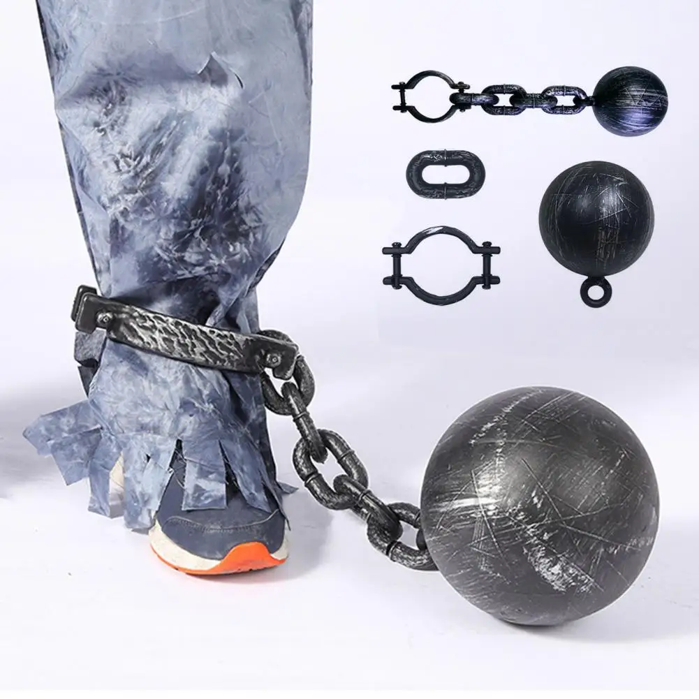 Cosplay Chain Accessories Prisoner Costume Accessories Halloween Prisoner Costume Chain Props Plastic Death Chain for Masquerade
