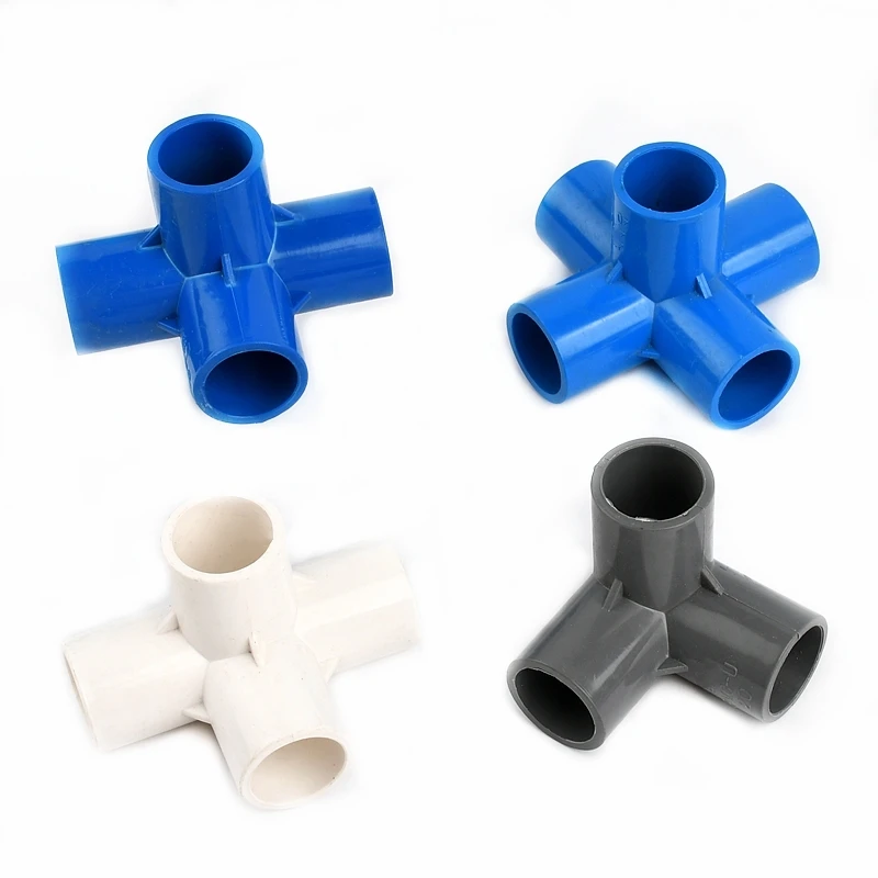 

1PC I.D 20/25/32/40/50mm PVC Connectors 3-way/4-way/5-way/6-way Three-Dimensional Water Supply Pipe Fittings Coupler Plastic