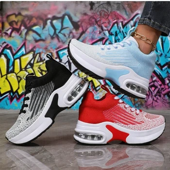 أحذية رياضية نسائية فائقة الارتفاع لزيادة الارتفاع، أحذية مشي عصرية قابلة للتنفس ومضادة للانزلاق للتسوق اليومي، أحذية نسائية متعددة الاستخدامات 3