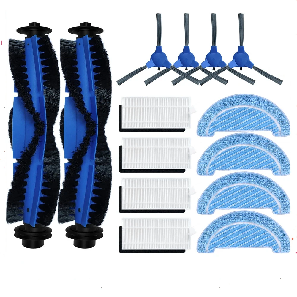 Robot Vacuum Spare Parts - Roller Brush, Side Brush, HEPA Filter, Mop Rag