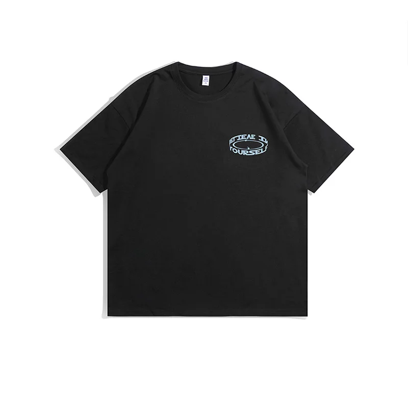 

Men's cotton t-shirt letter graphic printed Gothic Aesthetic clothing Men t-shirt