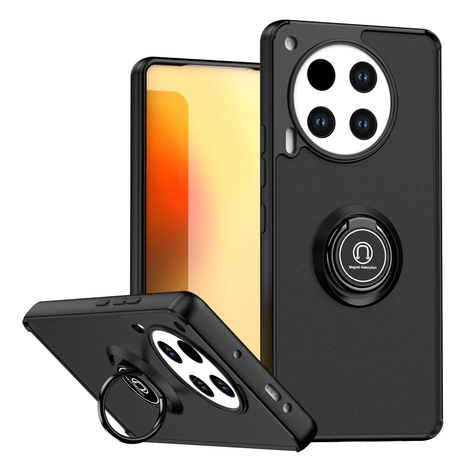 Armor Holder Magnetic Ring Stand Shockproof Protective Case-Cover