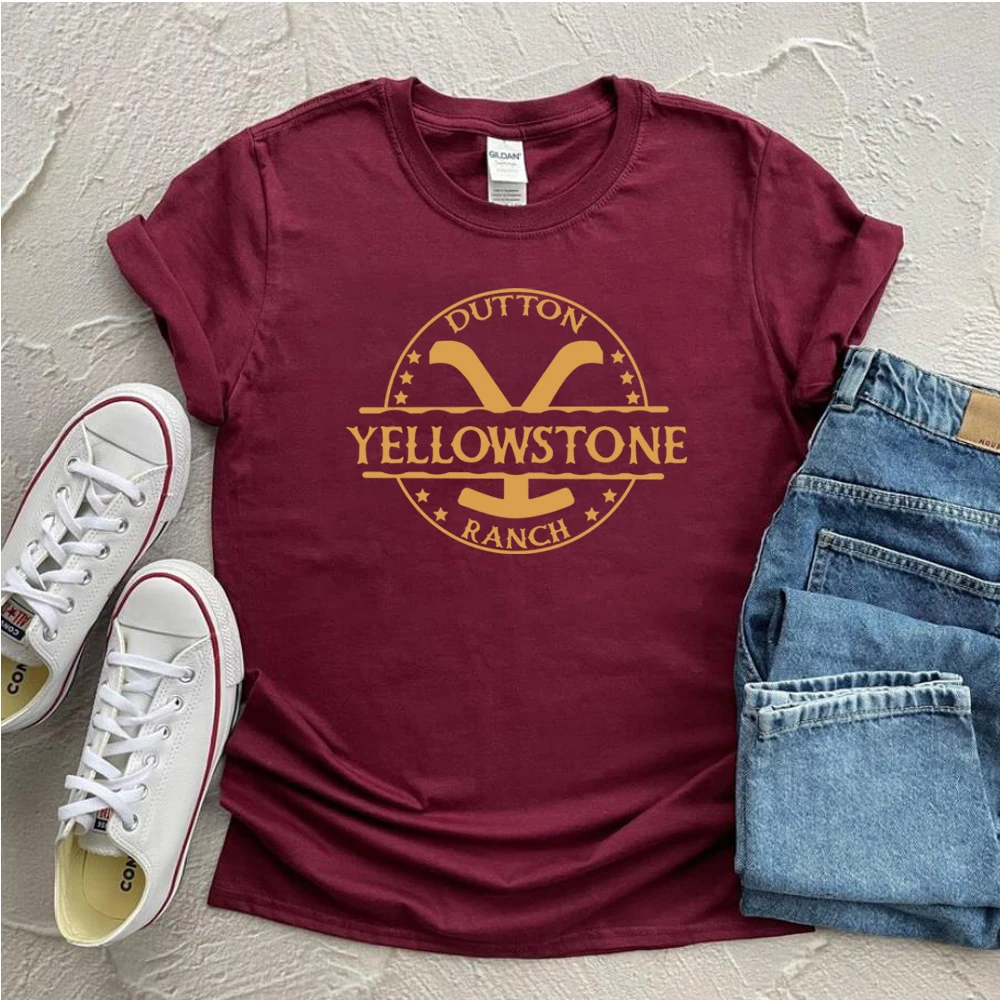 Retro Yellowstone T-shirt Yellowstone Dutton Ranch Shirt Rip Wheeler Unisex Short Sleeve Tees Vintage Tv Show Inspired Fans Tops 6