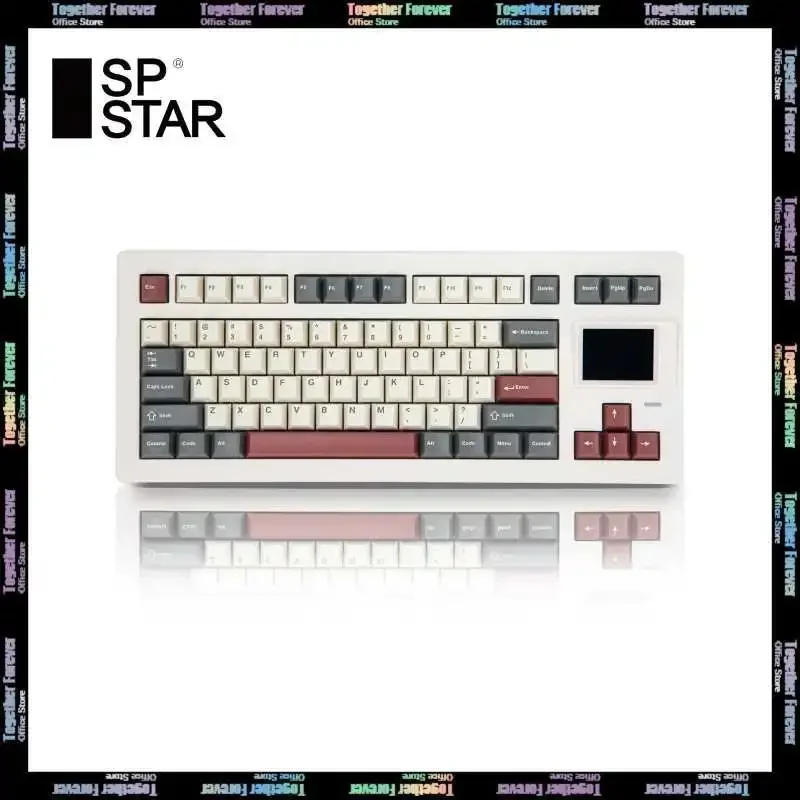 

Sp Star D82 Pro wireless Mechanical keyboard Gasket Hot Swap rgb Backlit Three mode gaming Keyboard Display Screen Pc Gamer Gift