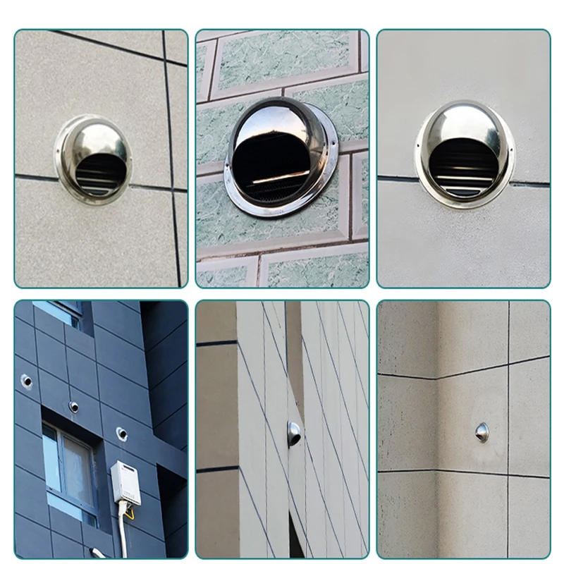 Stainless Steel Wall Ceiling Air Vent Ducting Ventilation Exhaust Grille Cover Outlet Heating Cooling Waterproof Vents Cap air vent grille ventilation grille air vent cover ducting ventilation cover