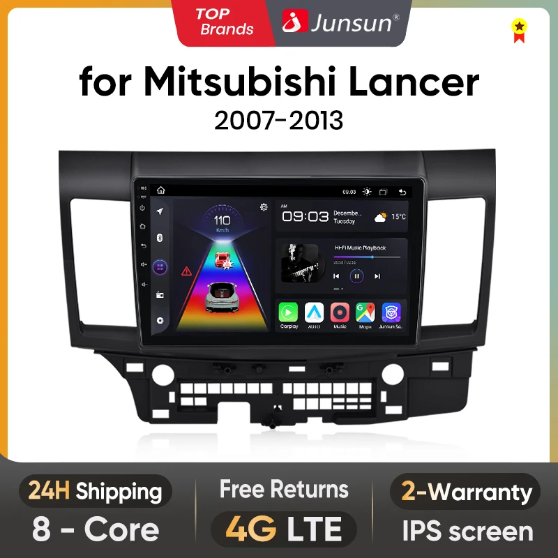 Junsun Car Radio For Mitsubishi Lancer 2007 - 2013 wireless CarPlay Android Auto car intelligent systems No 2 din 2din DVD - 1