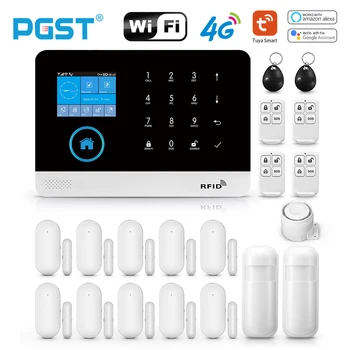 4G Tuya Smart  Alarm System for Home Burglar Security 433MHz WiFi Alarm Wireless  House App Control 1