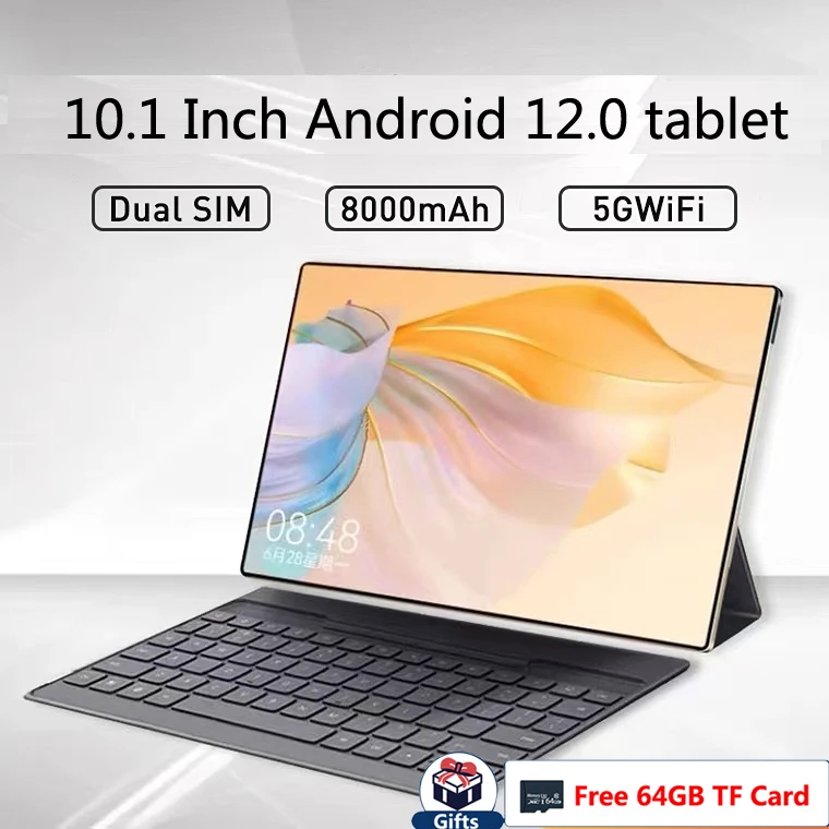 

10.1 Inch 4G+64GB+Free 64GB TF Card Tablet PC WiFi Tablet PC Android 12.0 Arge tablet Dual SIM Camera 4G Call Phone Tablet
